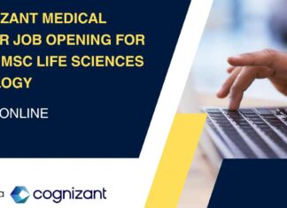 Cognizant Medical Writer Job Opening For BSc & MSc Life Sciences & Biology, Apply Online Cognizant Mbedical Writer Jo