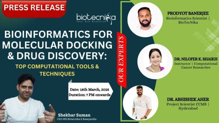 Bioinformatics for Molecular Docking & Drug Discovery Webinar Hosted Successfully