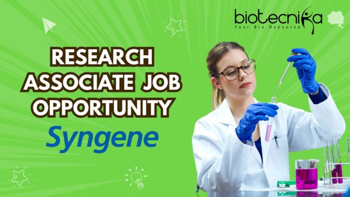 Research Associate Job opportunity