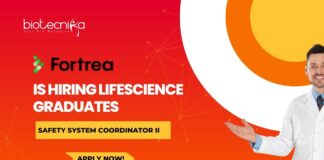 Fortrea is hiring Lifescience graduates