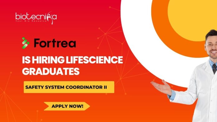 Fortrea is hiring Lifescience graduates