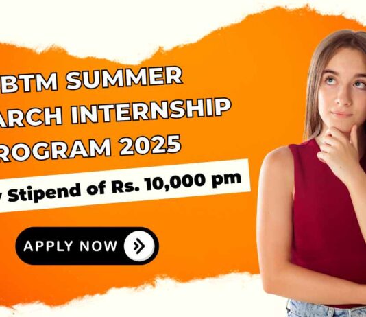 GSBTM Summer Research Internship Program 2025