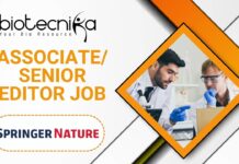 Associate/Senior Editor Job - at Springer Nature