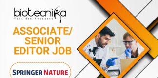 Associate/Senior Editor Job - at Springer Nature