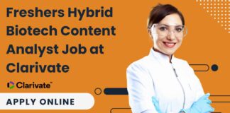 Freshers Biotech Content Analyst Job