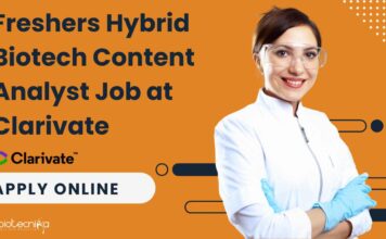 Freshers Biotech Content Analyst Job