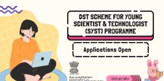 DST Scheme for Young Scientist & Technologist (SYST)