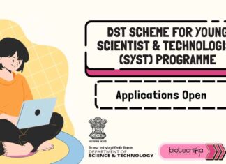 DST Scheme for Young Scientist & Technologist (SYST) Programme – Applications Open DST Scheme for Young Scientist & Technologist (SYST)