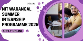 NIT Warangal Summer Internship Programme 2025