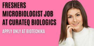 Freshers Microbiologist Job at CuraTeQ Biologics