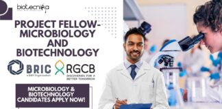 Project Fellow –BRIC-RGCB, Microbiology & Biotechnology Candidates Apply Now!