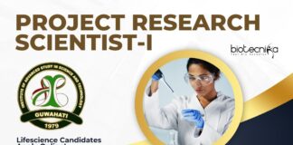 Project Research Scientist-I (Non-Medical) at IASST - Lifescience Candidates Apply Online!