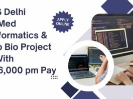 AIIMS Delhi Non-Med Bioinformatics Project Job