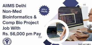 AIIMS Delhi Non-Med Bioinformatics Project Job