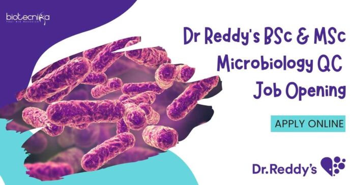 Dr Reddy's QC Microbiology Jobs
