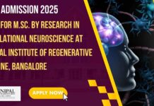MIRM Admission 2025: Apply For M.Sc. by Research in Translational Neuroscience at Manipal Institute of Regenerative Medicine, Bangalore MIRM MSc Research in Translational Neuroscience