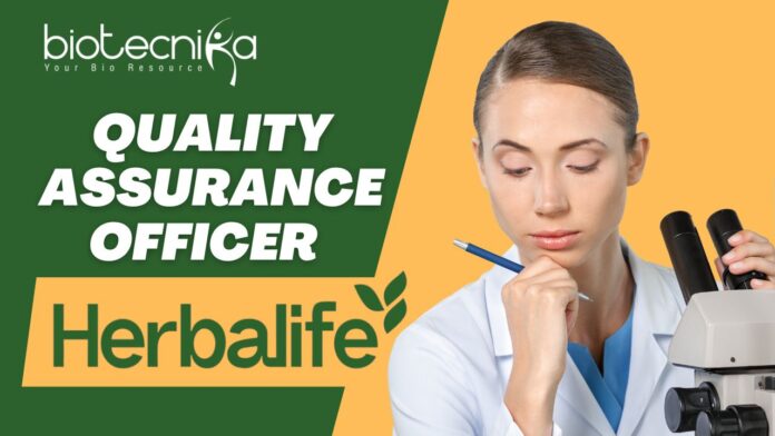 Quality Assurance Officer Job Role at Herbalife. Food Science Jobs!