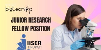  Junior Research Fellow (JRF) Position at ISER Tirupati. Apply Now!