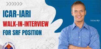 IARI Genetics SRF Job Openings