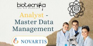 Analyst - Master Data Management - at Novartis