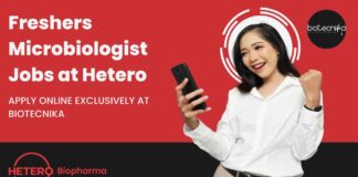 Freshers Microbiologist Jobs at Hetero