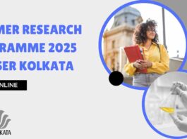 IISER Kolkata 2025 Summer Research Programme