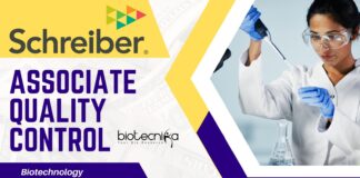 Schreiber Associate Quality Control - Biotechnology Graduates Apply Now 