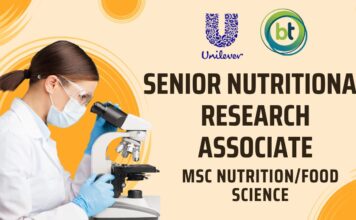 Join Unilever as a Senior Nutritional Research Associate (MSc in Nutrition/Food Science Required) – Apply Now! Senior Nutritional Research Associate -MSc NutritionFood Science (1)