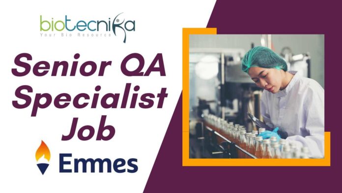 Senior QA Specialist Job – Emmes Group Apply Today!