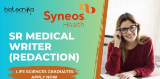 Syneos Health Sr Medical Writer (Redaction) - Life Sciences Graduate Apply Now  (1)