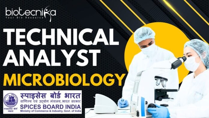 Technical Analyst – Microbiology Spices Board Hiring 2025
