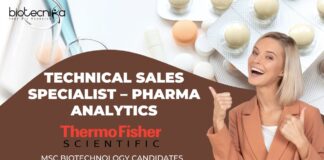 Technical Sales Specialist – Pharma Analytics at Thermo Fisher, MSc Biotechnology Candidates Apply Now!
