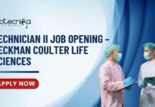 Beckman Coulter Life Sciences Technician Job Opening For BSc & MSc, Apply Online Technician II Job Opening – Beckman Coulter Life Sciences