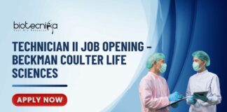 Technician II Job Opening – Beckman Coulter Life Sciences
