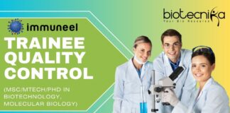 Trainee – Quality Control (Molecular Biology) MScMTechPhD