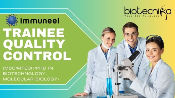 Trainee – Quality Control (Molecular Biology) MScMTechPhD