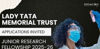 Lady Tata Memorial Trust JRF 2025-26