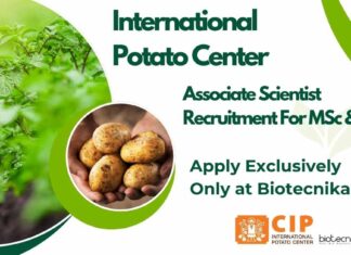 International Potato Center Associate Scientist Recruitment For MSc & PhD, Apply Exclusively Only at Biotecnika International Potato Center Jobs