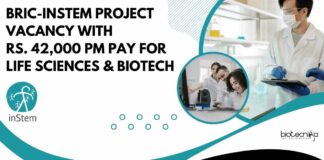 BRIC-inStem Project Vacancy