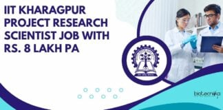 IIT Kharagpur Project Research Scientist Job