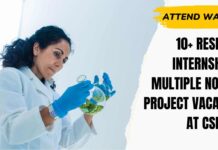 Research Internships at CSIR-IITR