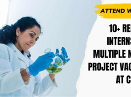 Research Internships at CSIR-IITR
