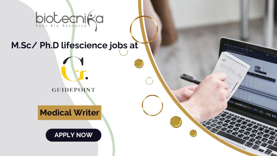 M.Sc/ Ph.D lifescience jobs