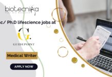 M.Sc/ Ph.D lifescience jobs