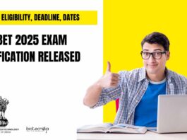 DBT BET 2025 Exam Applications