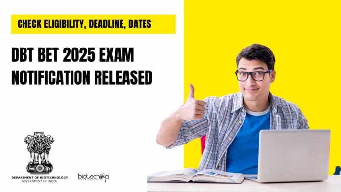 DBT BET 2025 Exam Applications
