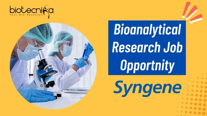 Bioanalytical Research Job Opportnity