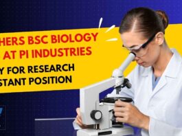 Freshers BSc Biology Job at PI Industries -