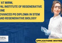 Apply at MIRM, Manipal Institute of Regenerative Medicine For Advanced PG Diploma in Stem Cell and Regenerative Biology MIRM Advanced PG Diploma in Stem Cell