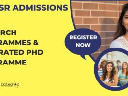 JNCASR Admissions 2025-26